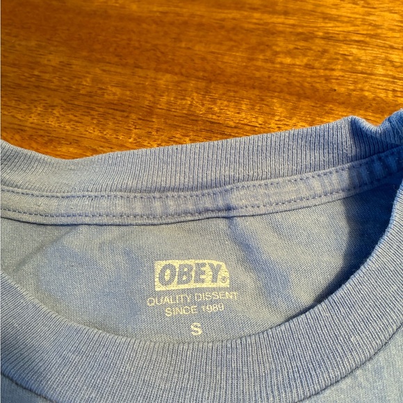 Obey Light Blue Short Sleeve Tee - Picture 2 of 3